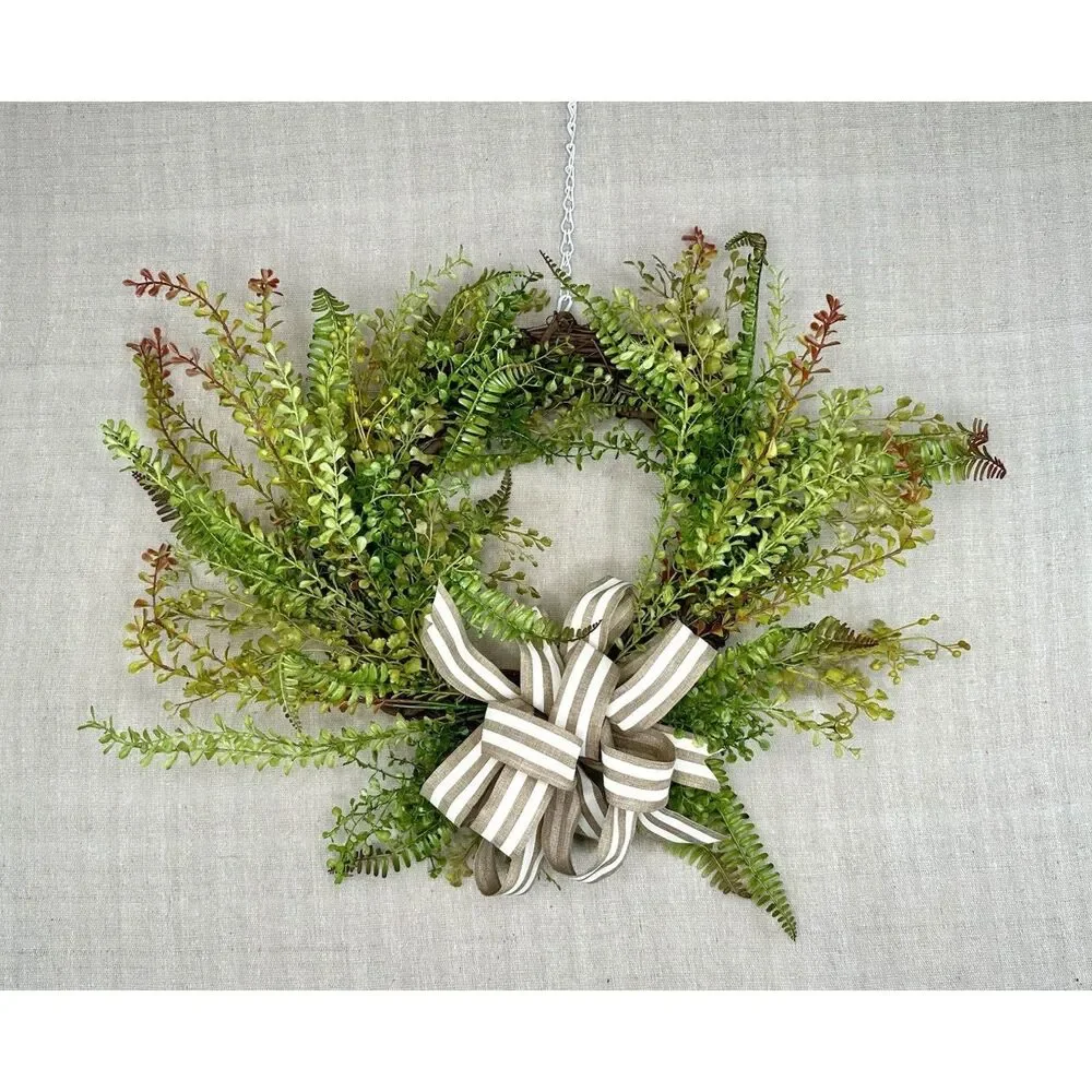 Handmade Decorative Wreath 18”x23” Front Door Wall Decor Rustic Farm House